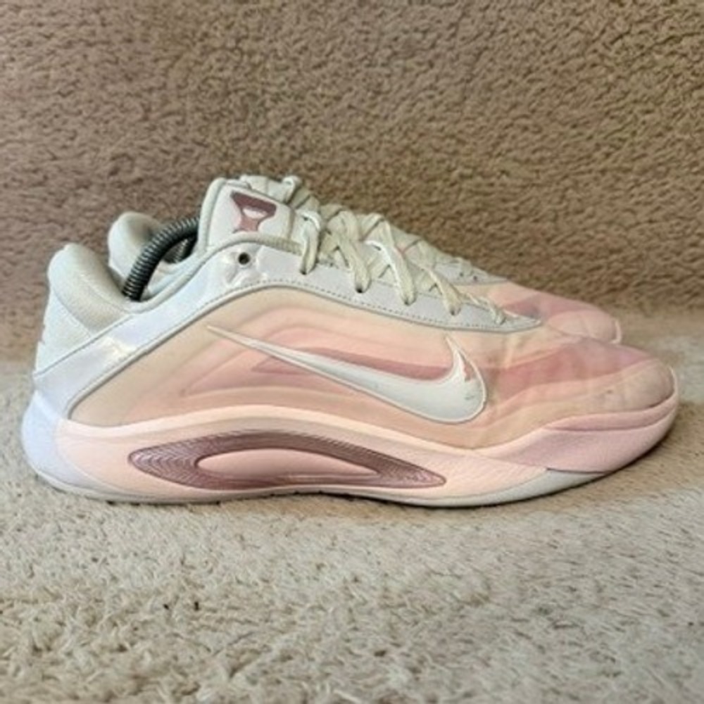 Nike Aja Wilson PE KD17 Basketball Shoes Womens 10 White Pink FZ8605-101 EUC